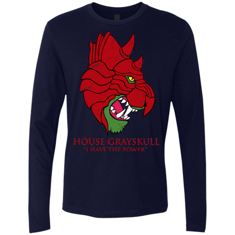 T-Shirts Midnight Navy / Small House GraySkull Men's Premium Long Sleeve