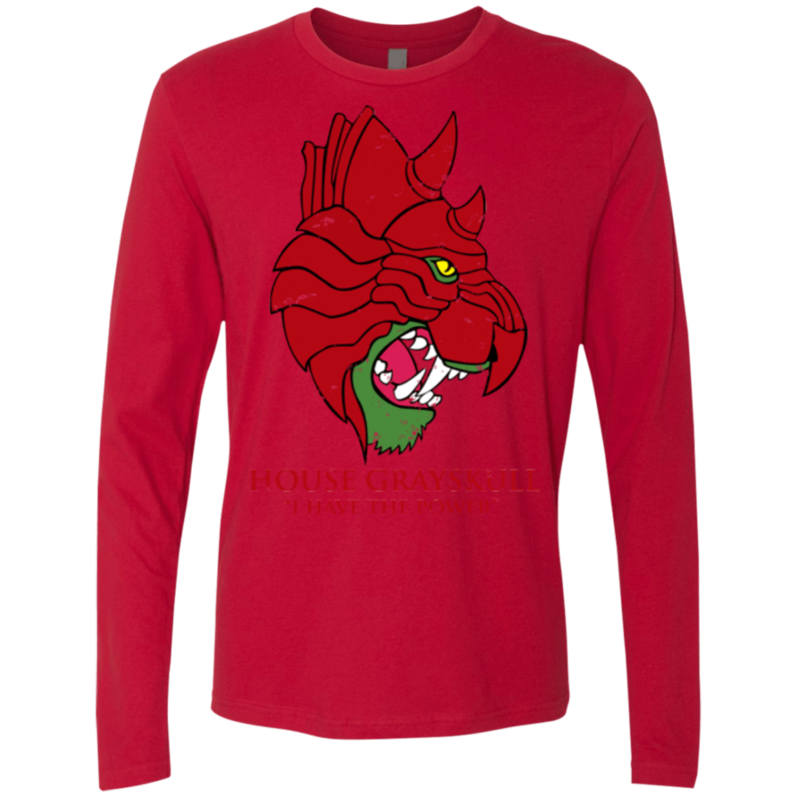 T-Shirts Red / Small House GraySkull Men's Premium Long Sleeve
