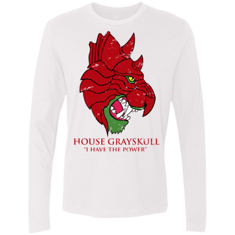 T-Shirts White / Small House GraySkull Men's Premium Long Sleeve