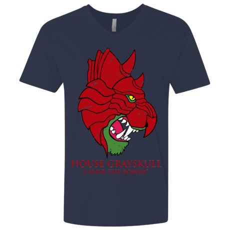 T-Shirts Midnight Navy / X-Small House GraySkull Men's Premium V-Neck