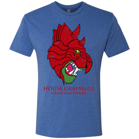 T-Shirts Vintage Royal / Small House GraySkull Men's Triblend T-Shirt