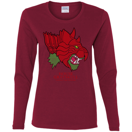 T-Shirts Cardinal / S House Grayskull Women's Long Sleeve T-Shirt