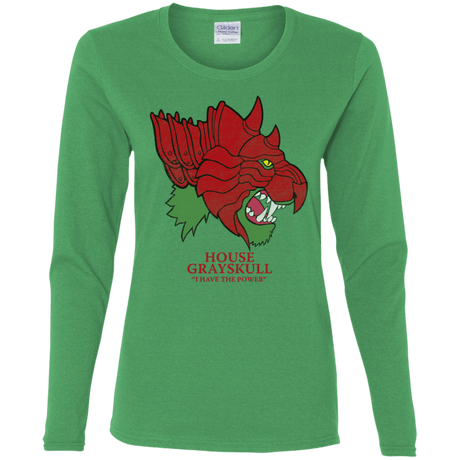 T-Shirts Irish Green / S House Grayskull Women's Long Sleeve T-Shirt