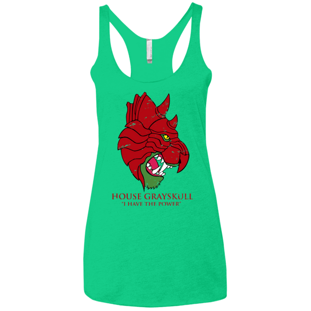 T-Shirts Envy / X-Small House GraySkull Women's Triblend Racerback Tank