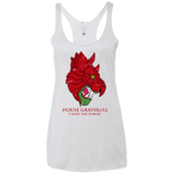 T-Shirts Heather White / X-Small House GraySkull Women's Triblend Racerback Tank