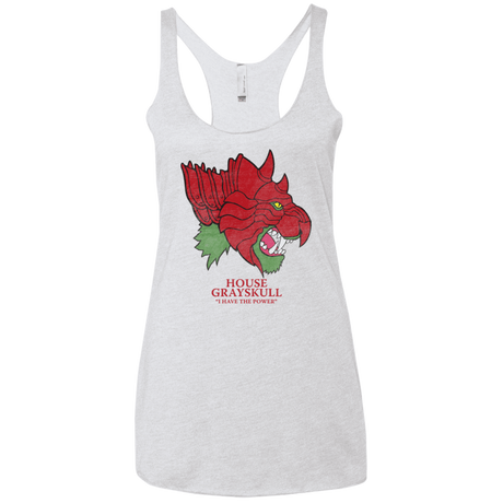 T-Shirts Heather White / X-Small House Grayskull Women's Triblend Racerback Tank