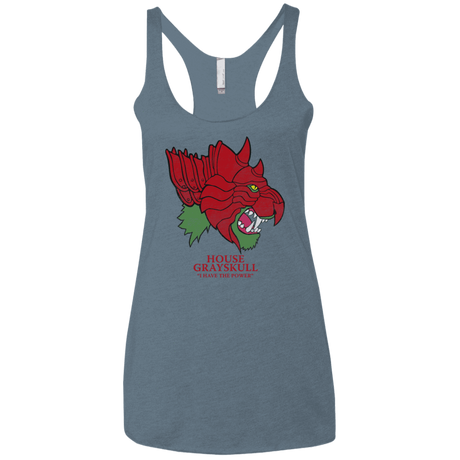 T-Shirts Indigo / X-Small House Grayskull Women's Triblend Racerback Tank