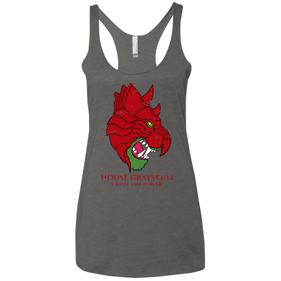 T-Shirts Premium Heather / X-Small House GraySkull Women's Triblend Racerback Tank