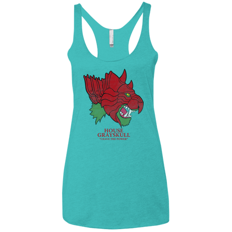 T-Shirts Tahiti Blue / X-Small House Grayskull Women's Triblend Racerback Tank