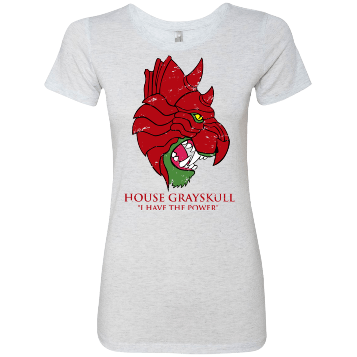 T-Shirts Heather White / Small House GraySkull Women's Triblend T-Shirt