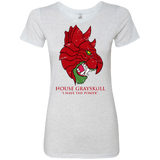 T-Shirts Heather White / Small House GraySkull Women's Triblend T-Shirt