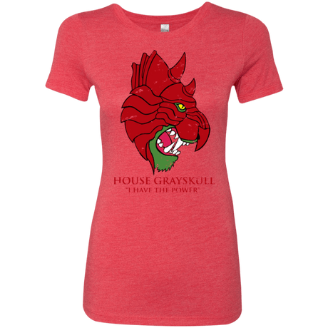 T-Shirts Vintage Red / Small House GraySkull Women's Triblend T-Shirt