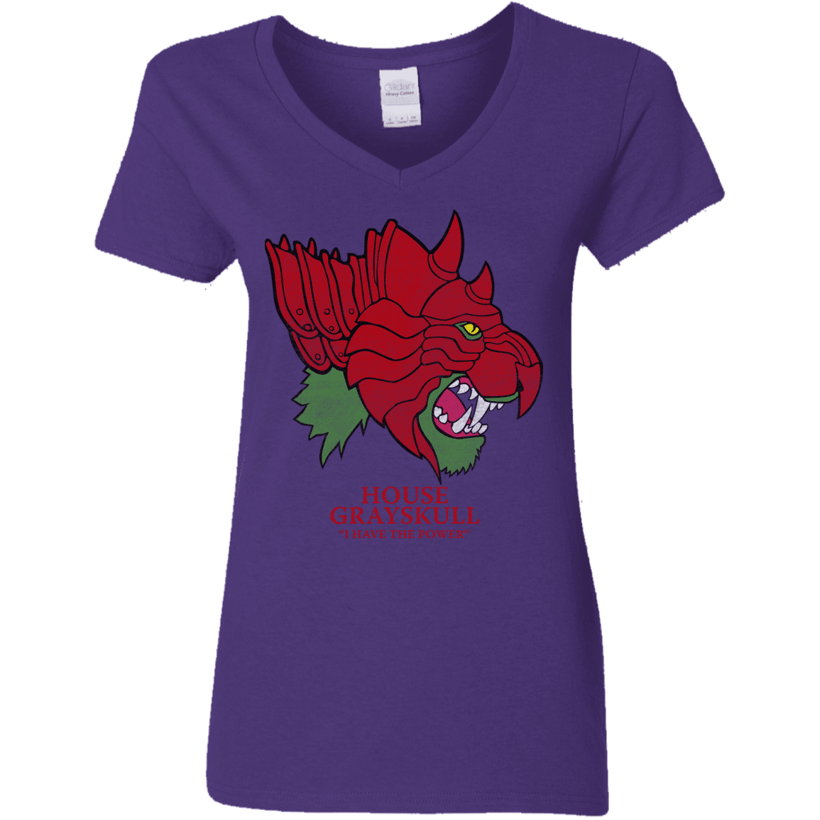 T-Shirts Purple / S House Grayskull Women's V-Neck T-Shirt