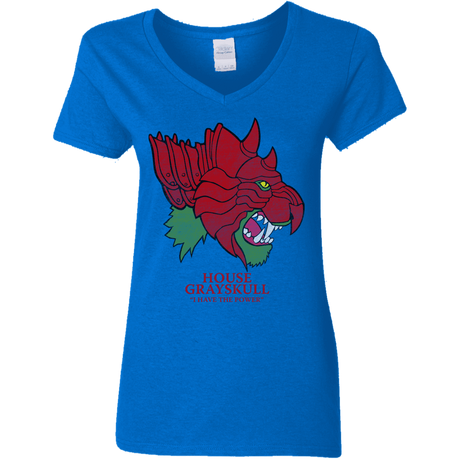 T-Shirts Royal / S House Grayskull Women's V-Neck T-Shirt