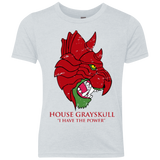 T-Shirts Heather White / YXS House GraySkull Youth Triblend T-Shirt