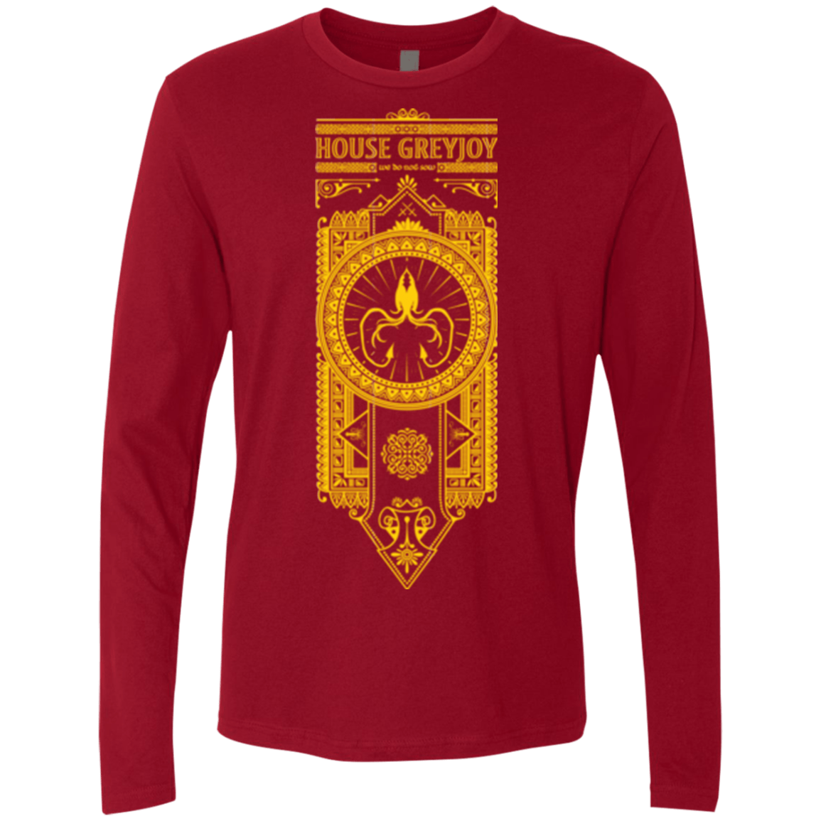 T-Shirts Cardinal / Small House Greyjoy Men's Premium Long Sleeve