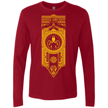 T-Shirts Cardinal / Small House Greyjoy Men's Premium Long Sleeve