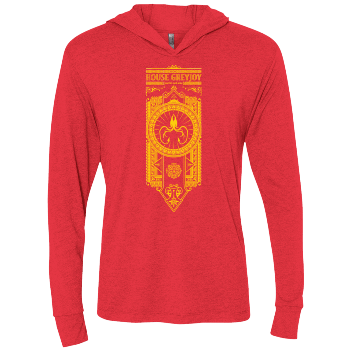 T-Shirts Vintage Red / X-Small House Greyjoy Triblend Long Sleeve Hoodie Tee