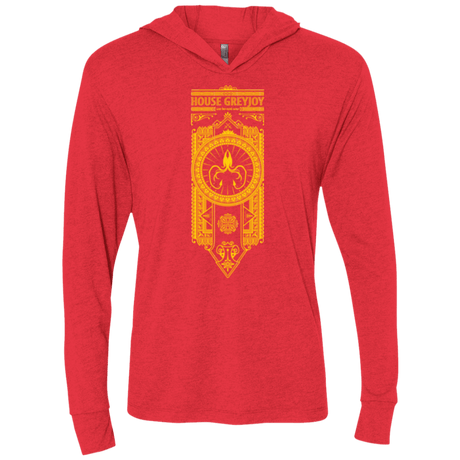 T-Shirts Vintage Red / X-Small House Greyjoy Triblend Long Sleeve Hoodie Tee