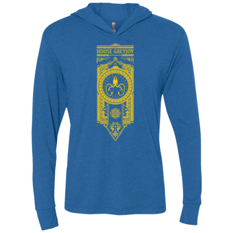 T-Shirts Vintage Royal / X-Small House Greyjoy Triblend Long Sleeve Hoodie Tee