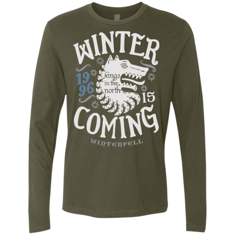 T-Shirts Military Green / Small House in the North Men's Premium Long Sleeve