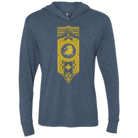 T-Shirts Indigo / X-Small House Lannister (1) Triblend Long Sleeve Hoodie Tee