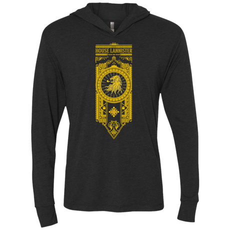 T-Shirts Vintage Black / X-Small House Lannister (1) Triblend Long Sleeve Hoodie Tee