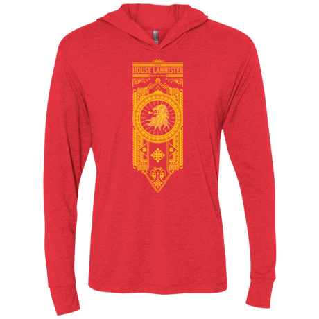 T-Shirts Vintage Red / X-Small House Lannister (1) Triblend Long Sleeve Hoodie Tee