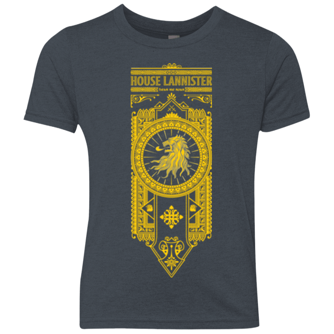 T-Shirts Vintage Navy / YXS House Lannister (1) Youth Triblend T-Shirt