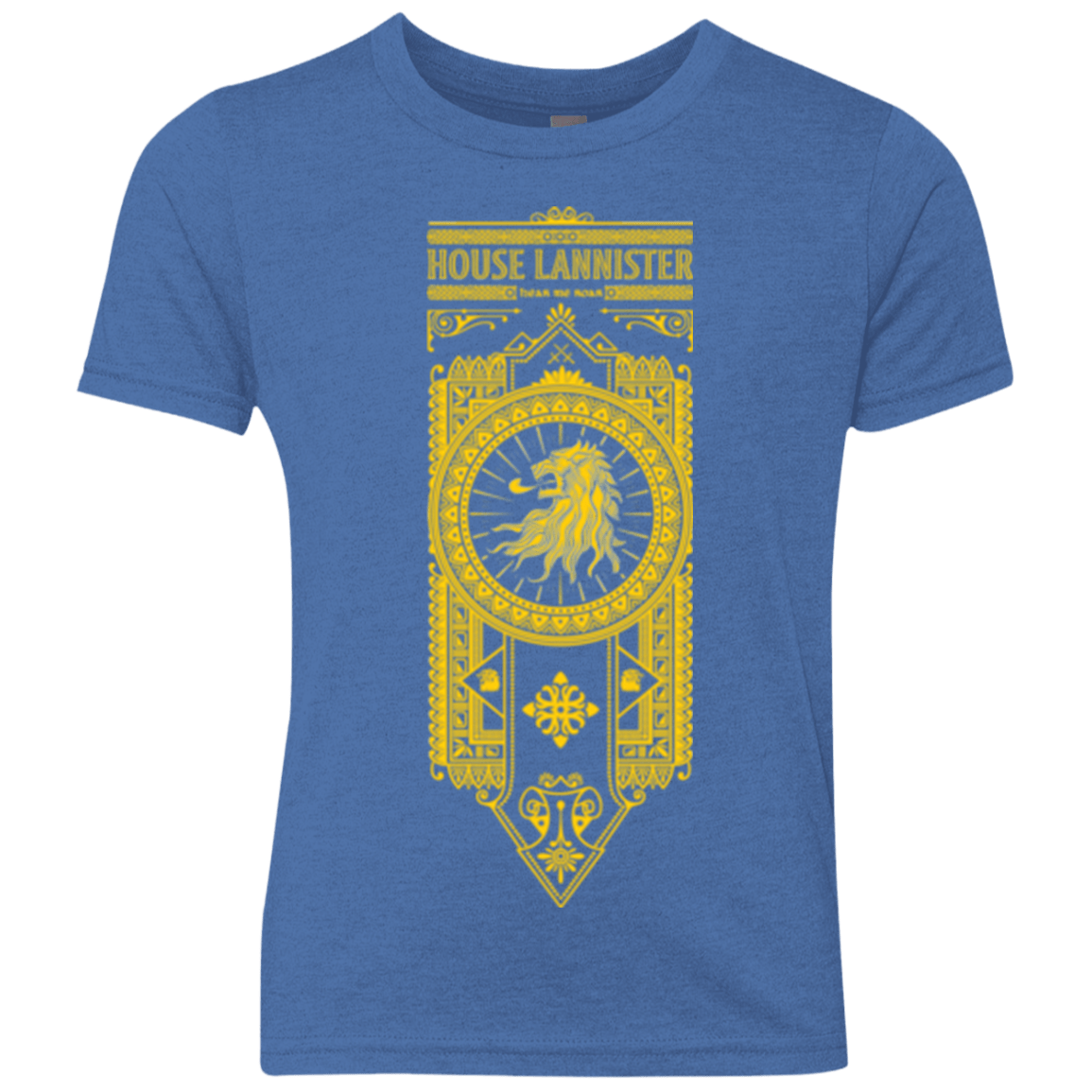 T-Shirts Vintage Royal / YXS House Lannister (1) Youth Triblend T-Shirt