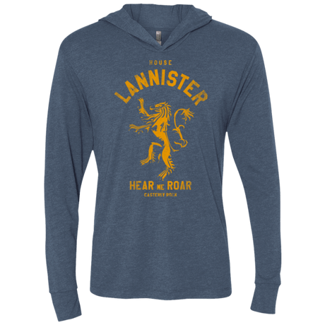 T-Shirts Indigo / X-Small House Lannister Triblend Long Sleeve Hoodie Tee