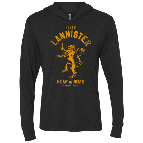 T-Shirts Vintage Black / X-Small House Lannister Triblend Long Sleeve Hoodie Tee