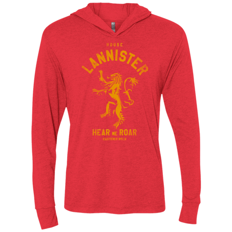 T-Shirts Vintage Red / X-Small House Lannister Triblend Long Sleeve Hoodie Tee