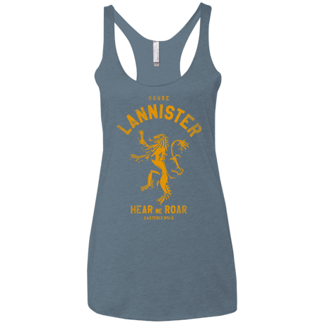 T-Shirts Indigo / X-Small House Lannister Women's Triblend Racerback Tank