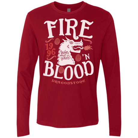 T-Shirts Cardinal / Small House of Dragons Men's Premium Long Sleeve