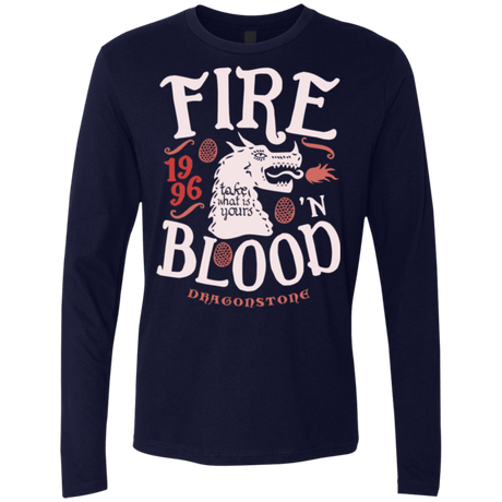 T-Shirts Midnight Navy / Small House of Dragons Men's Premium Long Sleeve