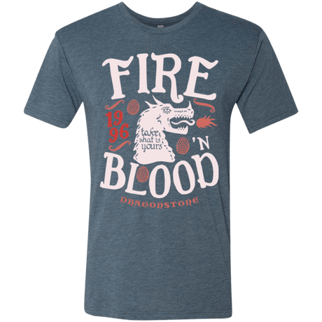 T-Shirts Indigo / Small House of Dragons Men's Triblend T-Shirt