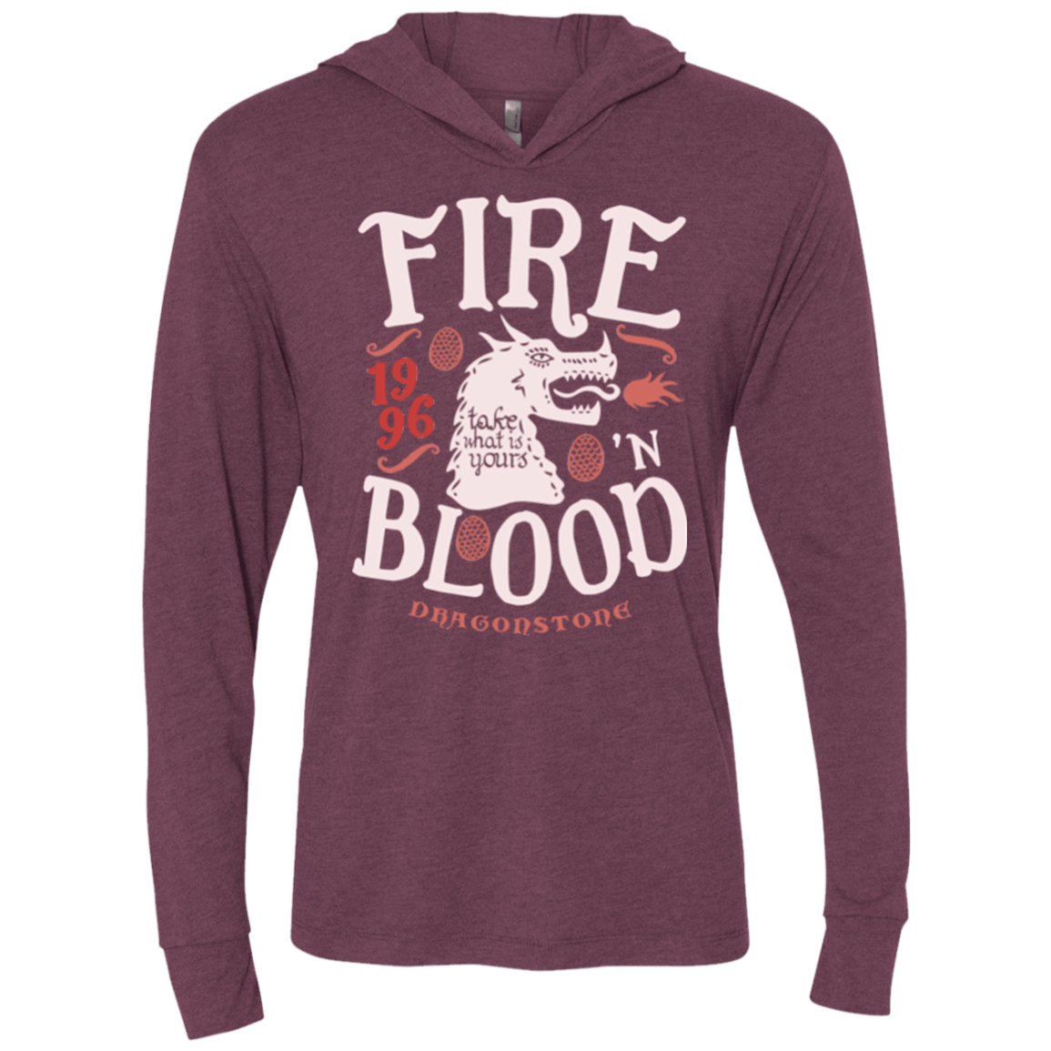T-Shirts House of Dragons Triblend Long Sleeve Hoodie Tee