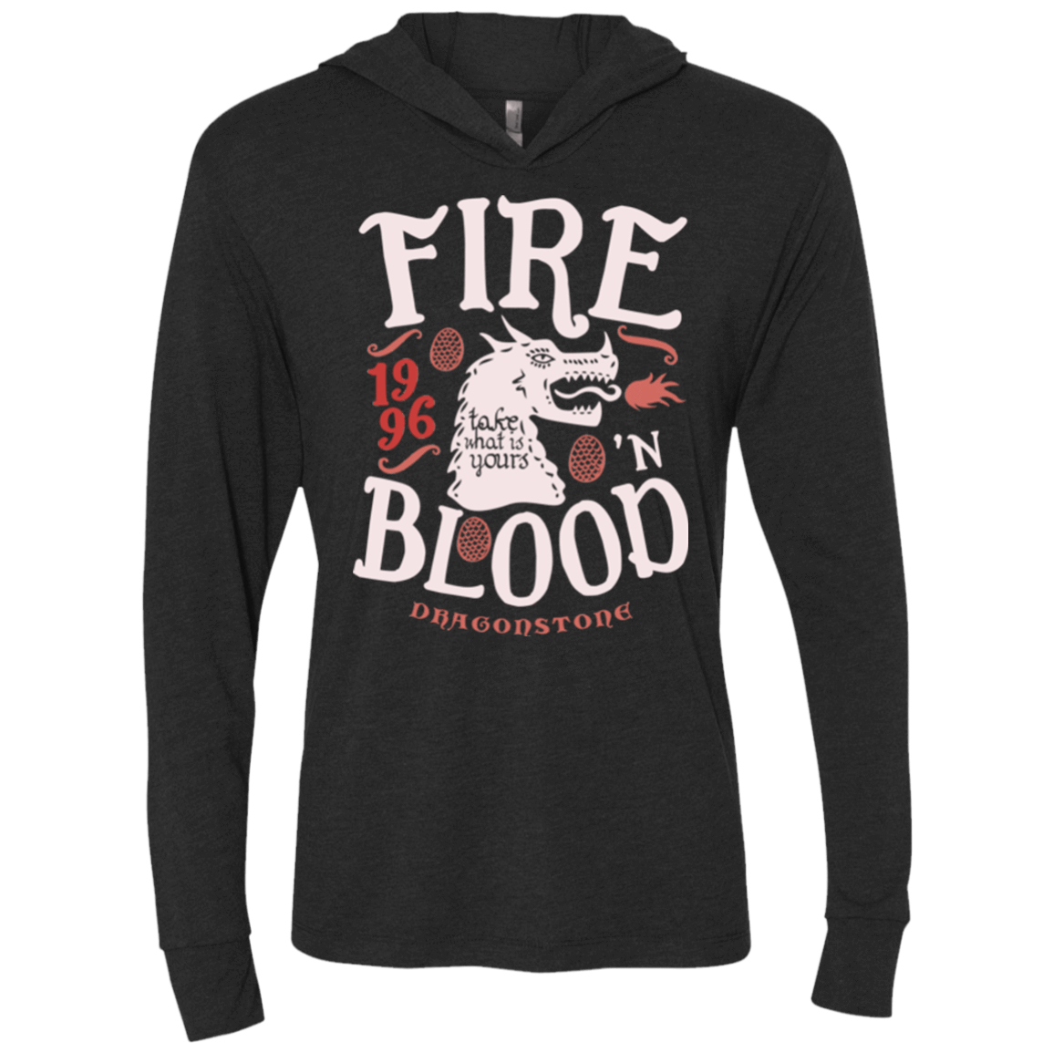 T-Shirts Vintage Black / X-Small House of Dragons Triblend Long Sleeve Hoodie Tee