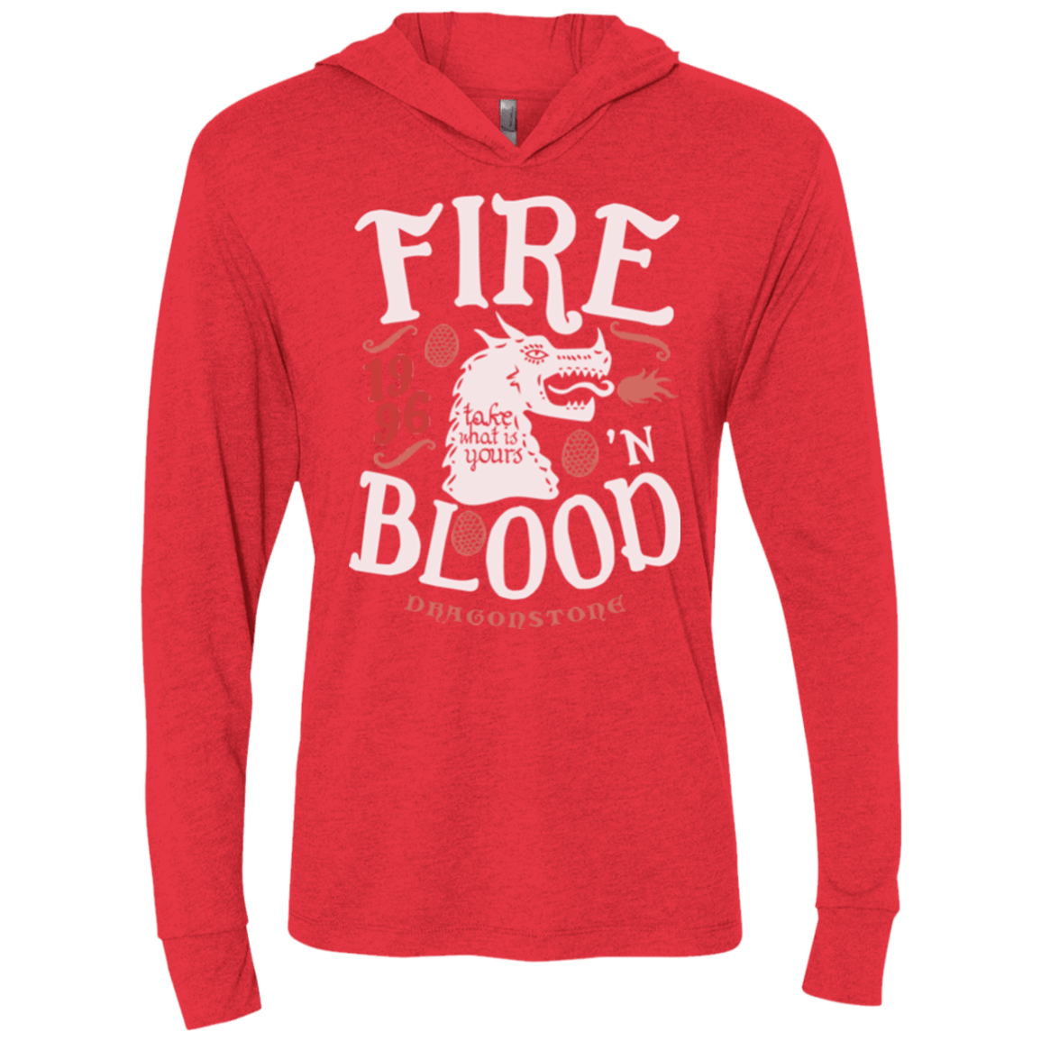 T-Shirts Vintage Red / X-Small House of Dragons Triblend Long Sleeve Hoodie Tee