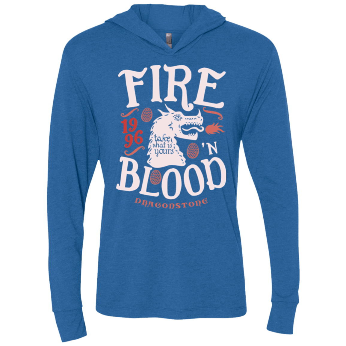 T-Shirts Vintage Royal / X-Small House of Dragons Triblend Long Sleeve Hoodie Tee