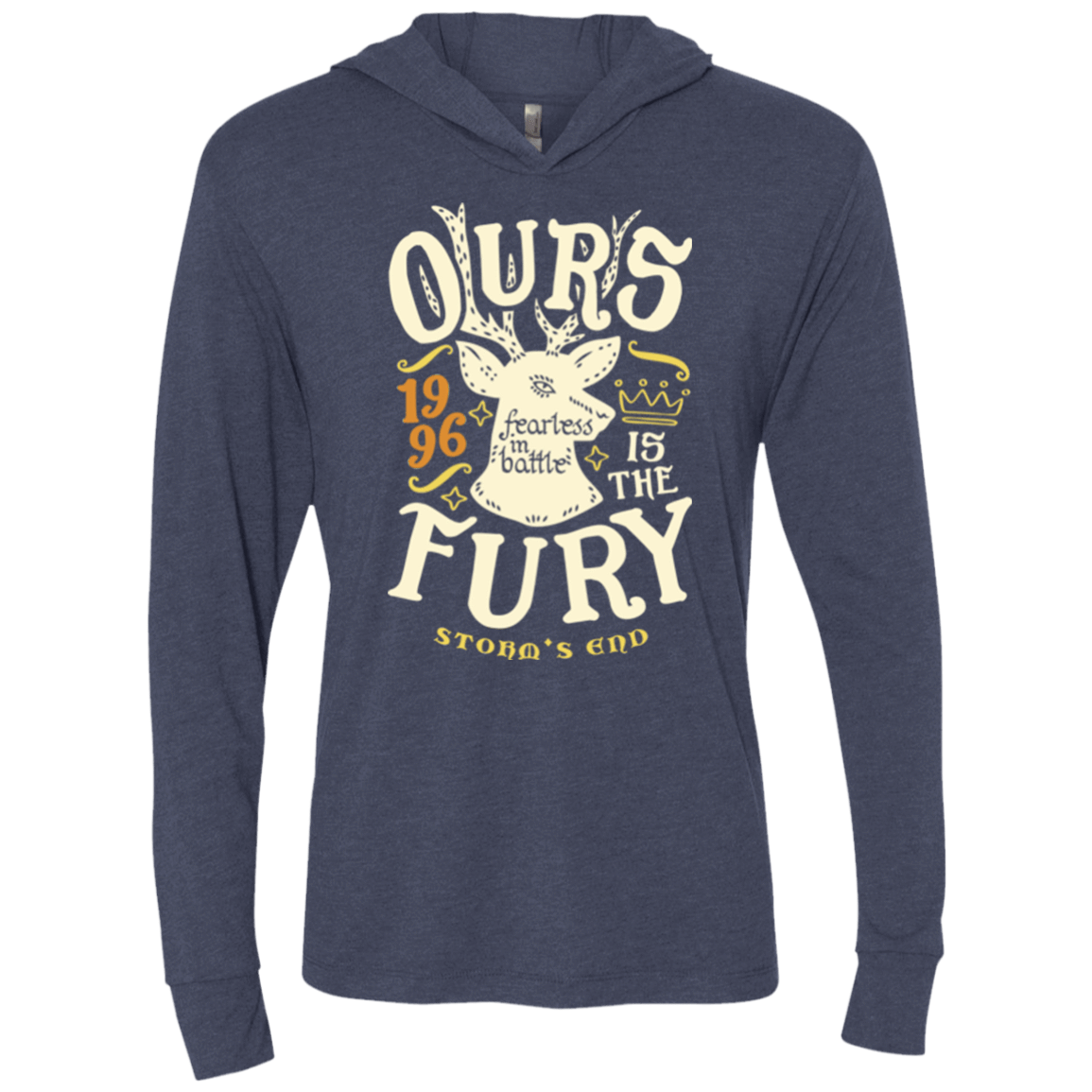 T-Shirts Vintage Navy / X-Small House of Fury Triblend Long Sleeve Hoodie Tee