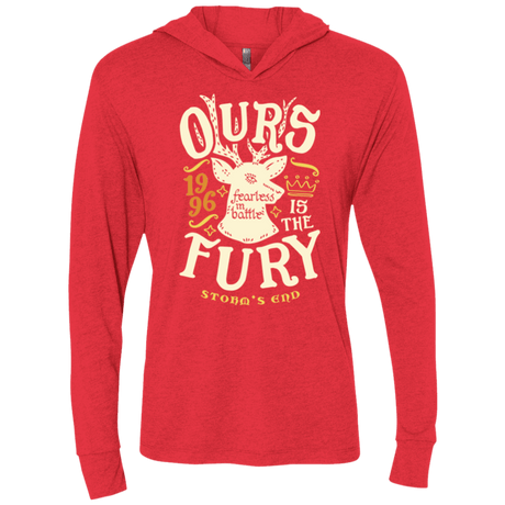 T-Shirts Vintage Red / X-Small House of Fury Triblend Long Sleeve Hoodie Tee