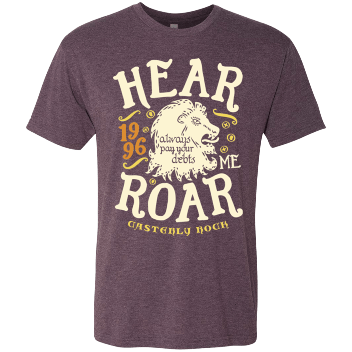 T-Shirts Vintage Purple / Small House of Lions Men's Triblend T-Shirt