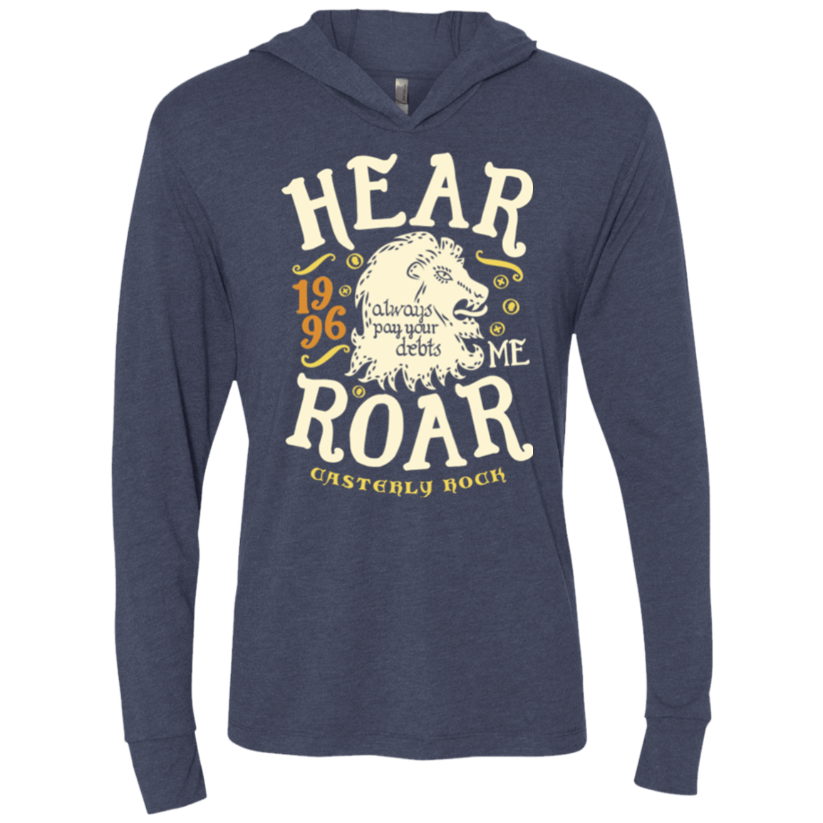 T-Shirts Vintage Navy / X-Small House of Lions Triblend Long Sleeve Hoodie Tee