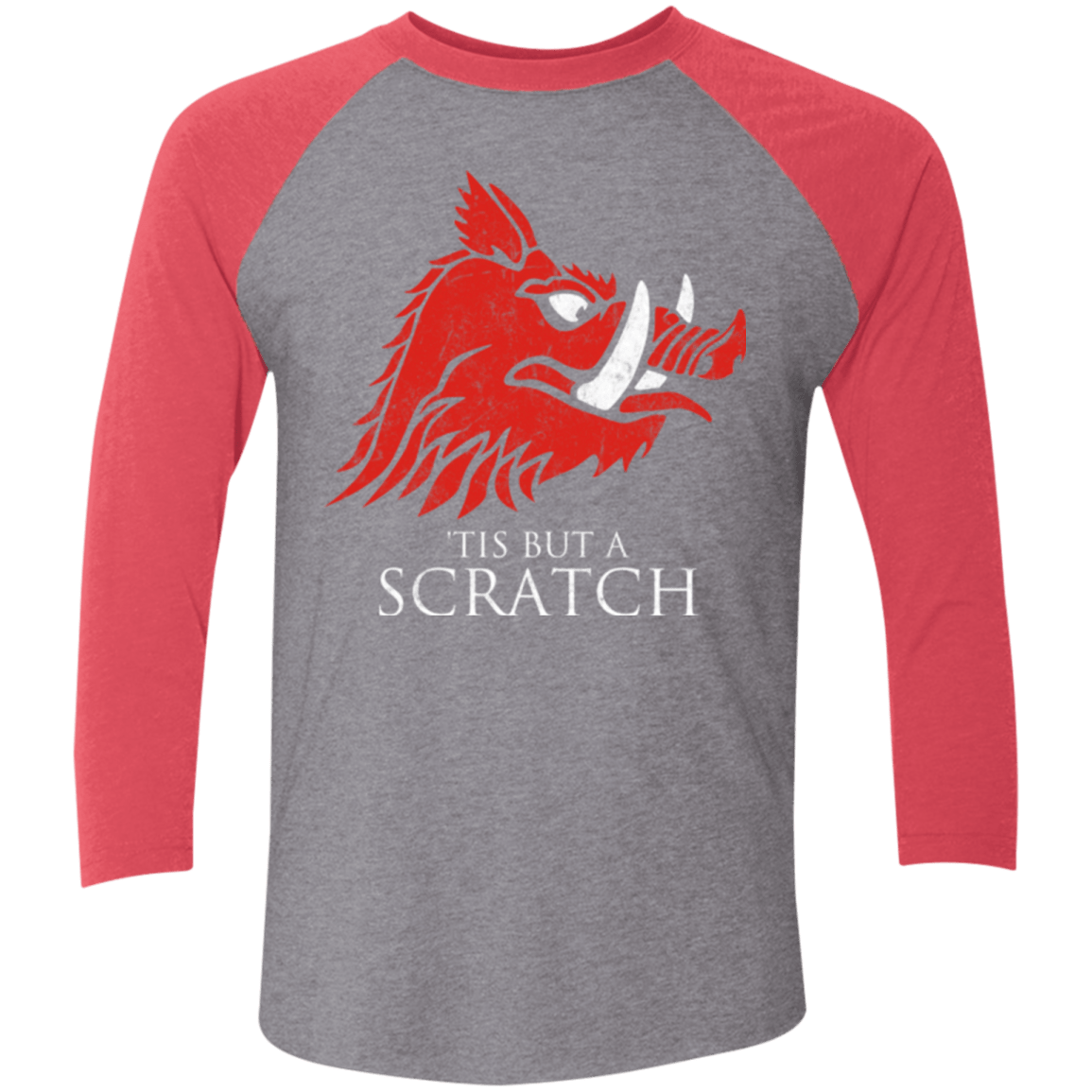 T-Shirts Premium Heather/ Vintage Red / X-Small House Scratch Men's Triblend 3/4 Sleeve