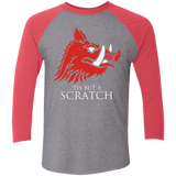 T-Shirts Premium Heather/ Vintage Red / X-Small House Scratch Men's Triblend 3/4 Sleeve