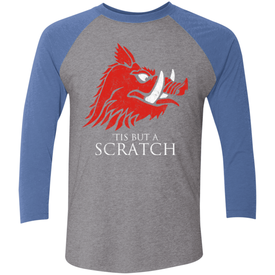 T-Shirts Premium Heather/ Vintage Royal / X-Small House Scratch Men's Triblend 3/4 Sleeve