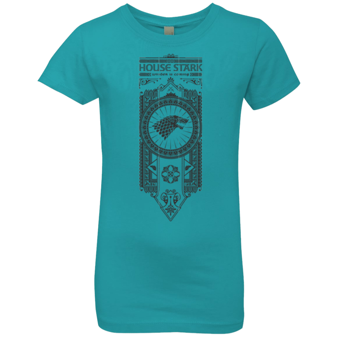 T-Shirts Tahiti Blue / YXS House Stark Black Girls Premium T-Shirt