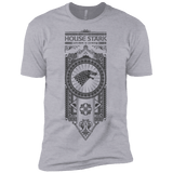 T-Shirts Heather Grey / X-Small House Stark Black Men's Premium T-Shirt